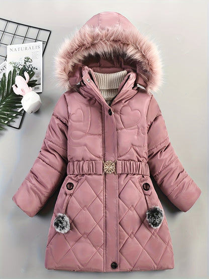Abrigo Invierno Niña Capucha Cálido - Vestiria