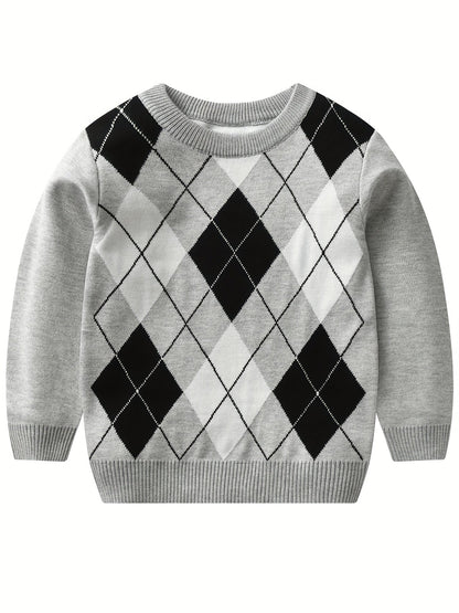 Jersey Niño Punto Argyle Cálido