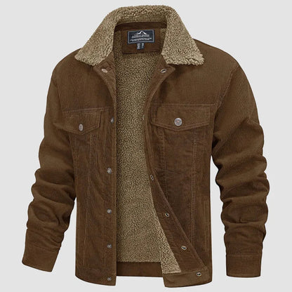 Chaqueta Pana Hombre Forro Sherpa Cálido - Vestiria