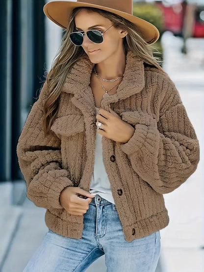 Chaqueta Mujer Piel Sintética Elegante