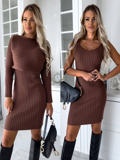 Conjunto Jersey y Vestido Cálido Invierno