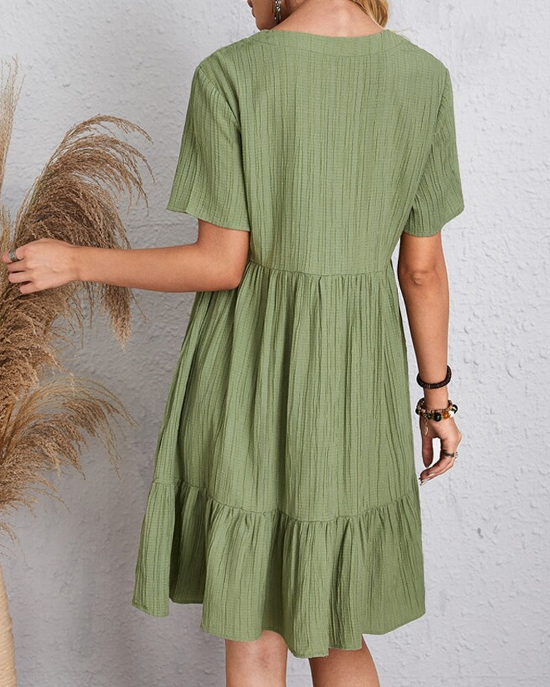 Vestido liso de punto suave - Vestiria