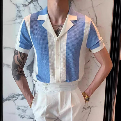 Polo de punto a rayas clásico