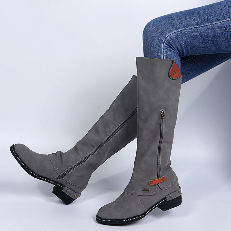 Botas Mujer Cremallera Alta Moda