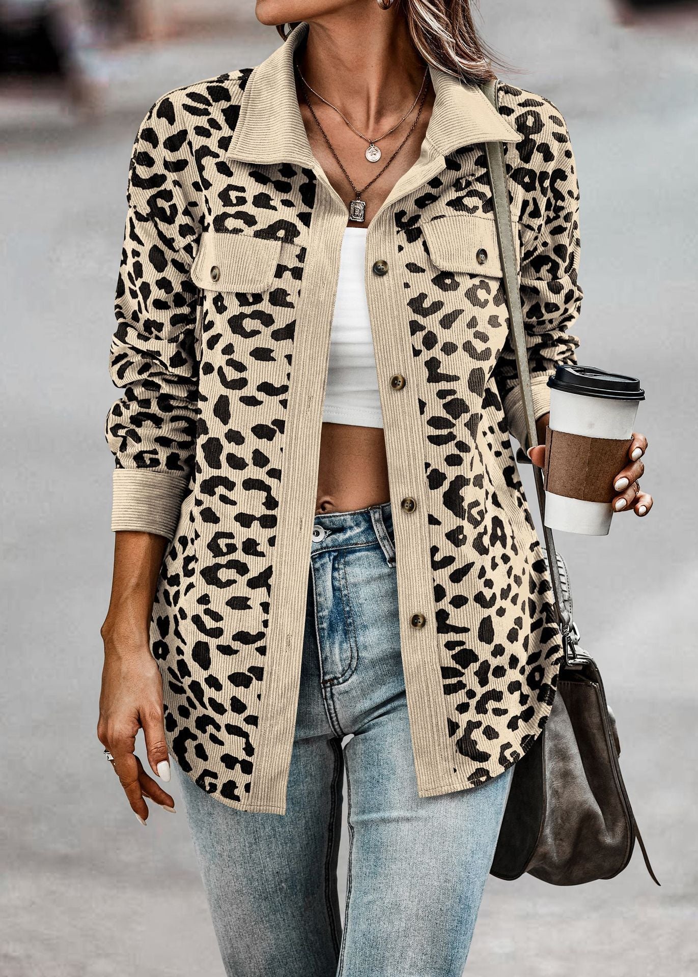 Abrigo Leopardo Mujer Estilo Glamour - Vestiria