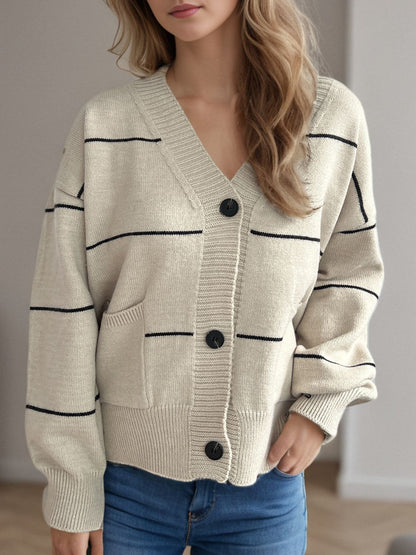 Chaqueta Casual Manga Larga Cuello en V