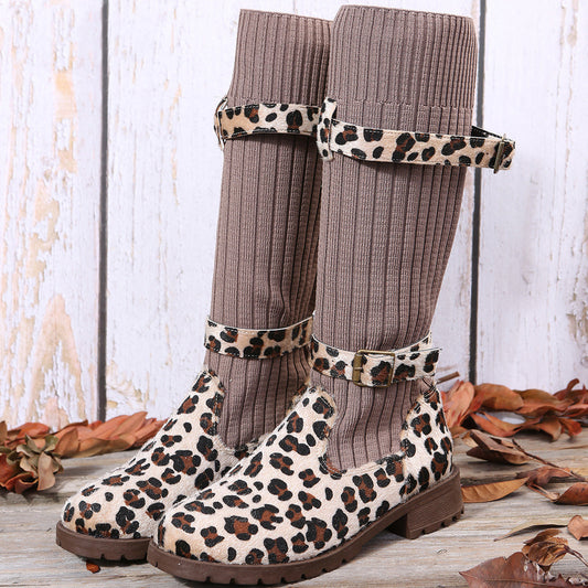 Botas Leopardinas Mujer Media Pierna - Vestiria