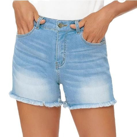 Shorts vaqueros mujer tiro alto desgastados - Vestiria