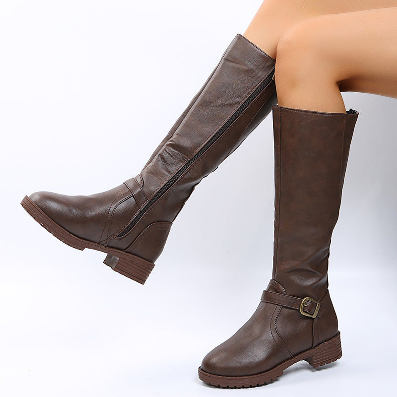 Botas Cuero Invierno Hebilla Clásica - Vestiria