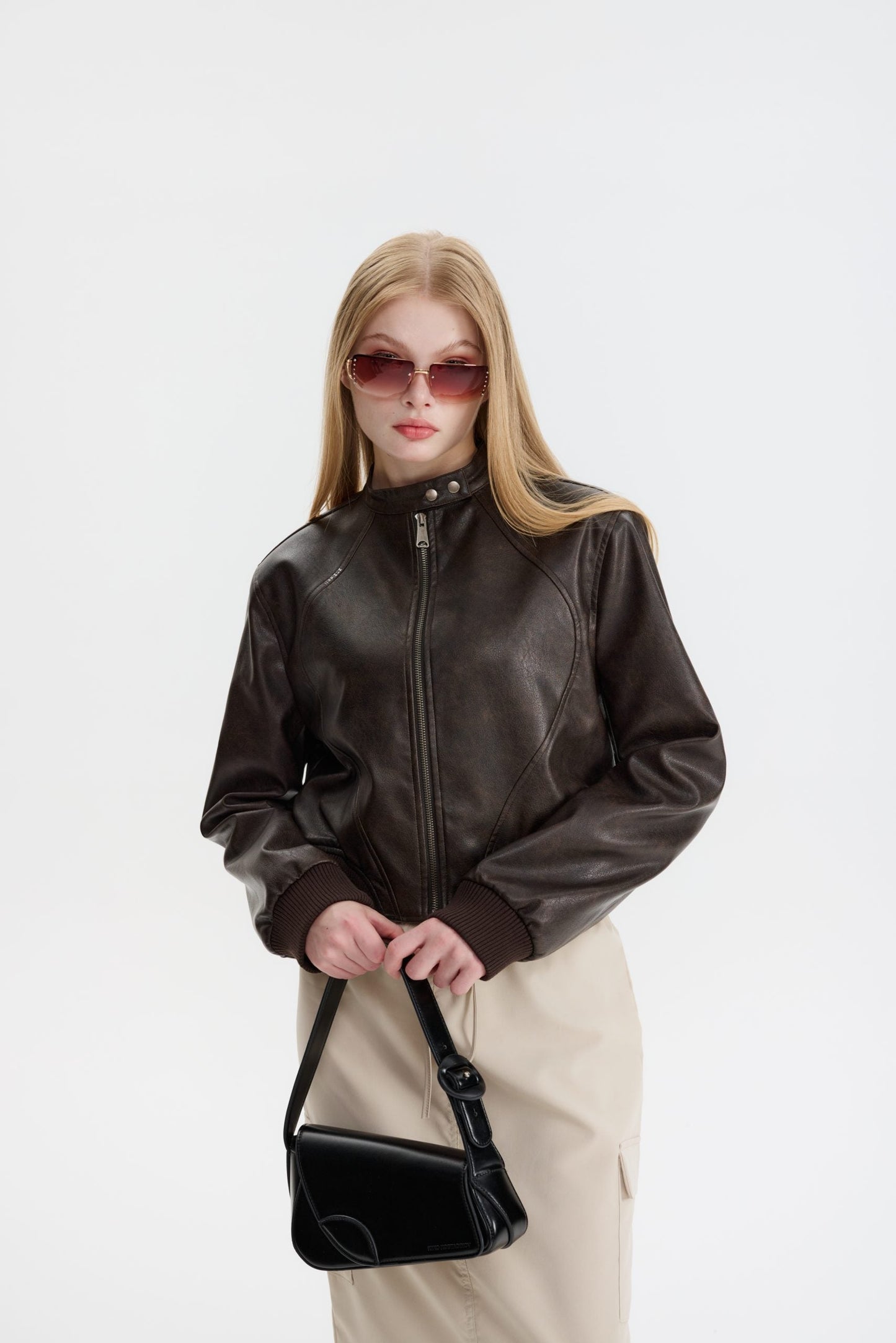 Chaqueta Cuero Mujer Elegante