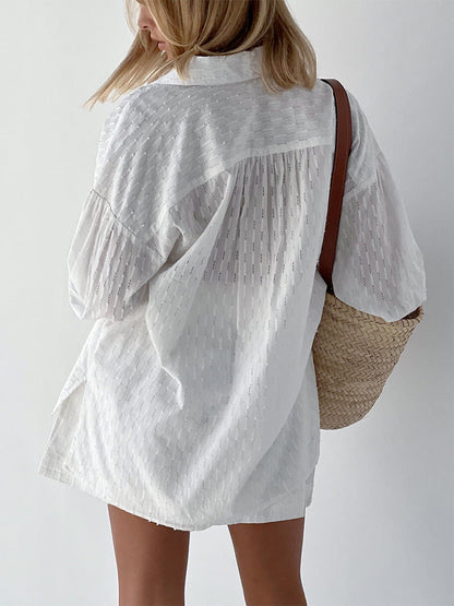 Conjunto Playa Blanco y Azul Marino - Vestiria