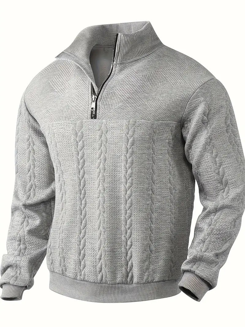 Jersey Hombre Cremallera Punto Trenzado