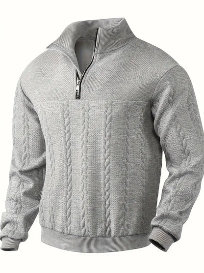 Jersey Hombre Cremallera Punto Trenzado