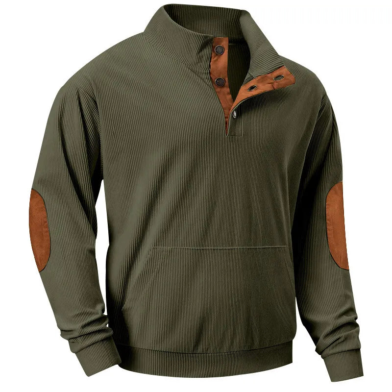 Sudadera Hombre Cuello Alto Cómoda con Bolsillos