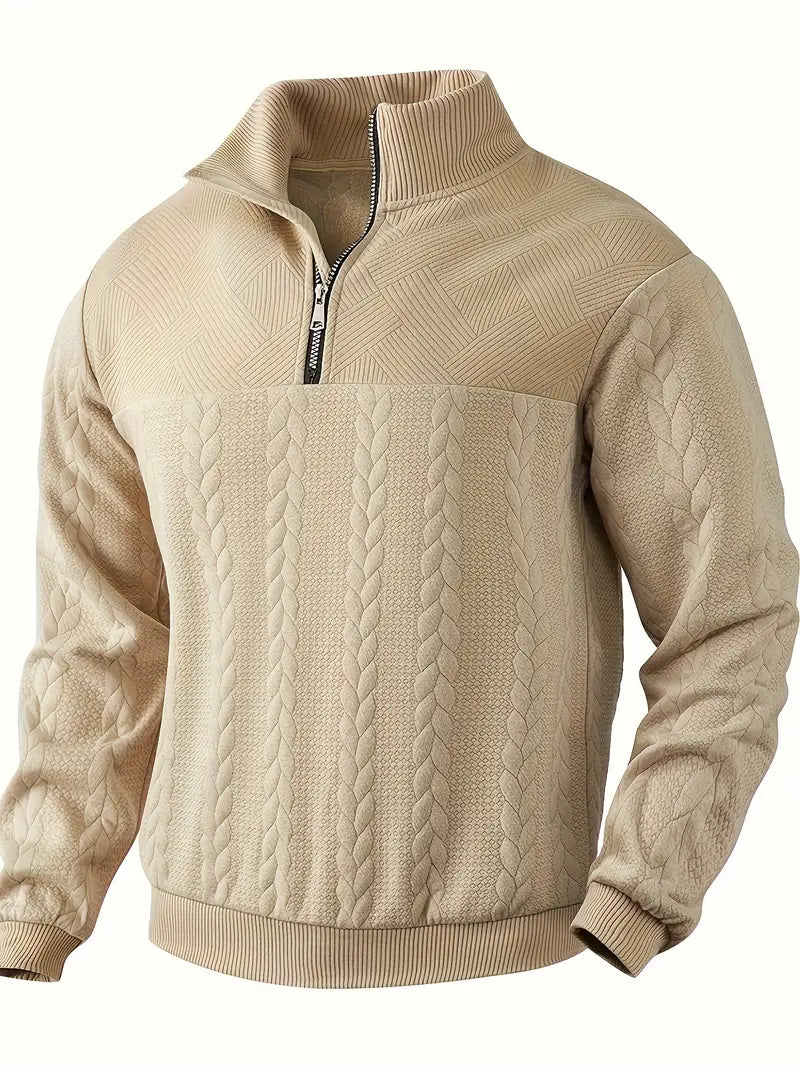 Jersey Hombre Cremallera Punto Trenzado