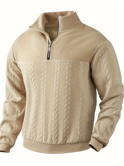 Jersey Hombre Cremallera Punto Trenzado