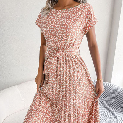 Vestido Mujer Florado Falda Midi Estilo Chic