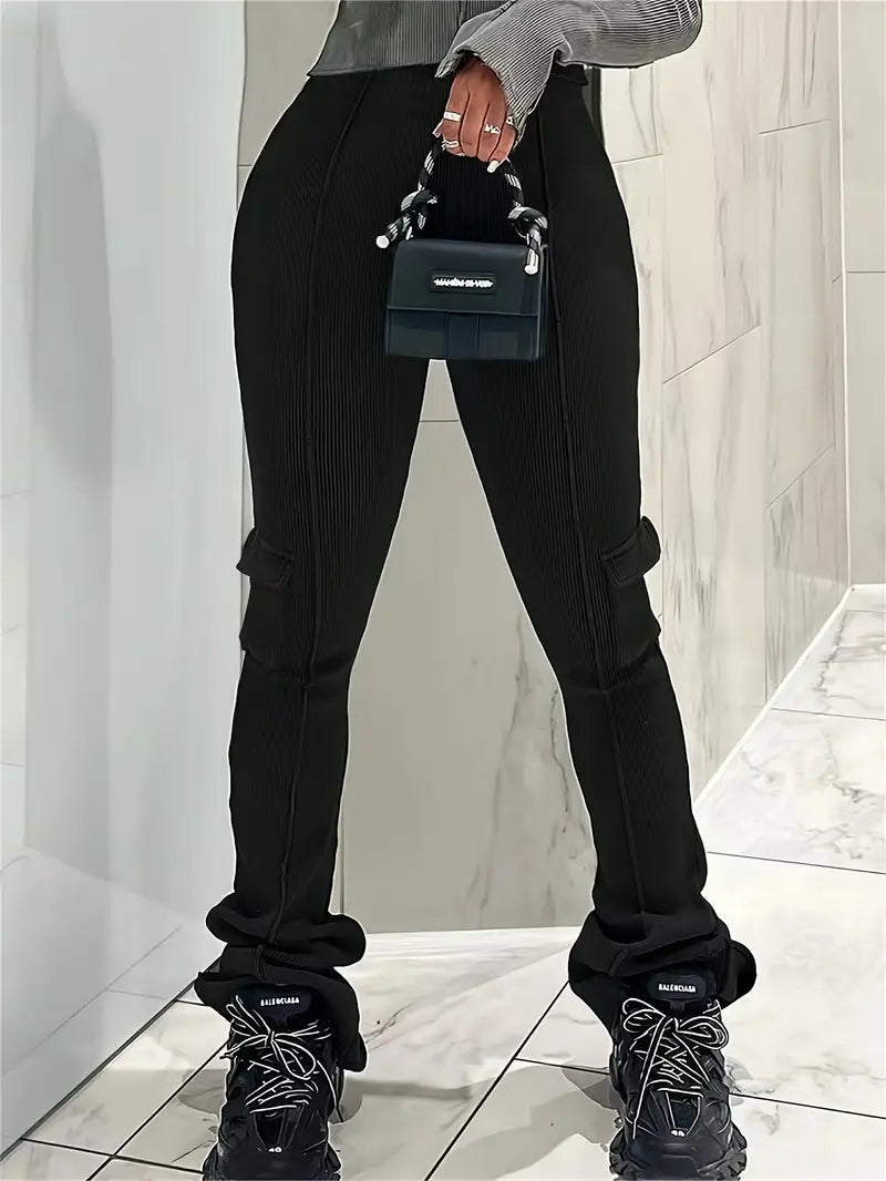 Pantalón Mujer Falda Ancha Vintage