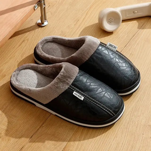 Zapatillas de cuero hombre elegantes