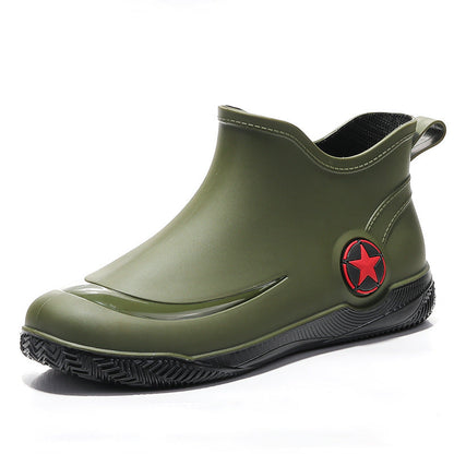 Botas de agua hombre cortas impermeables
