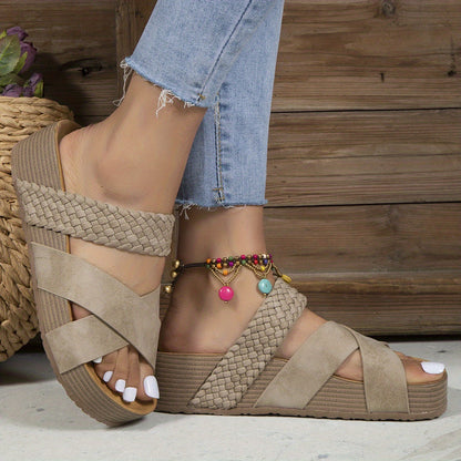 Sandalias Mujer Cuña Cork Elegantes y Ligeras