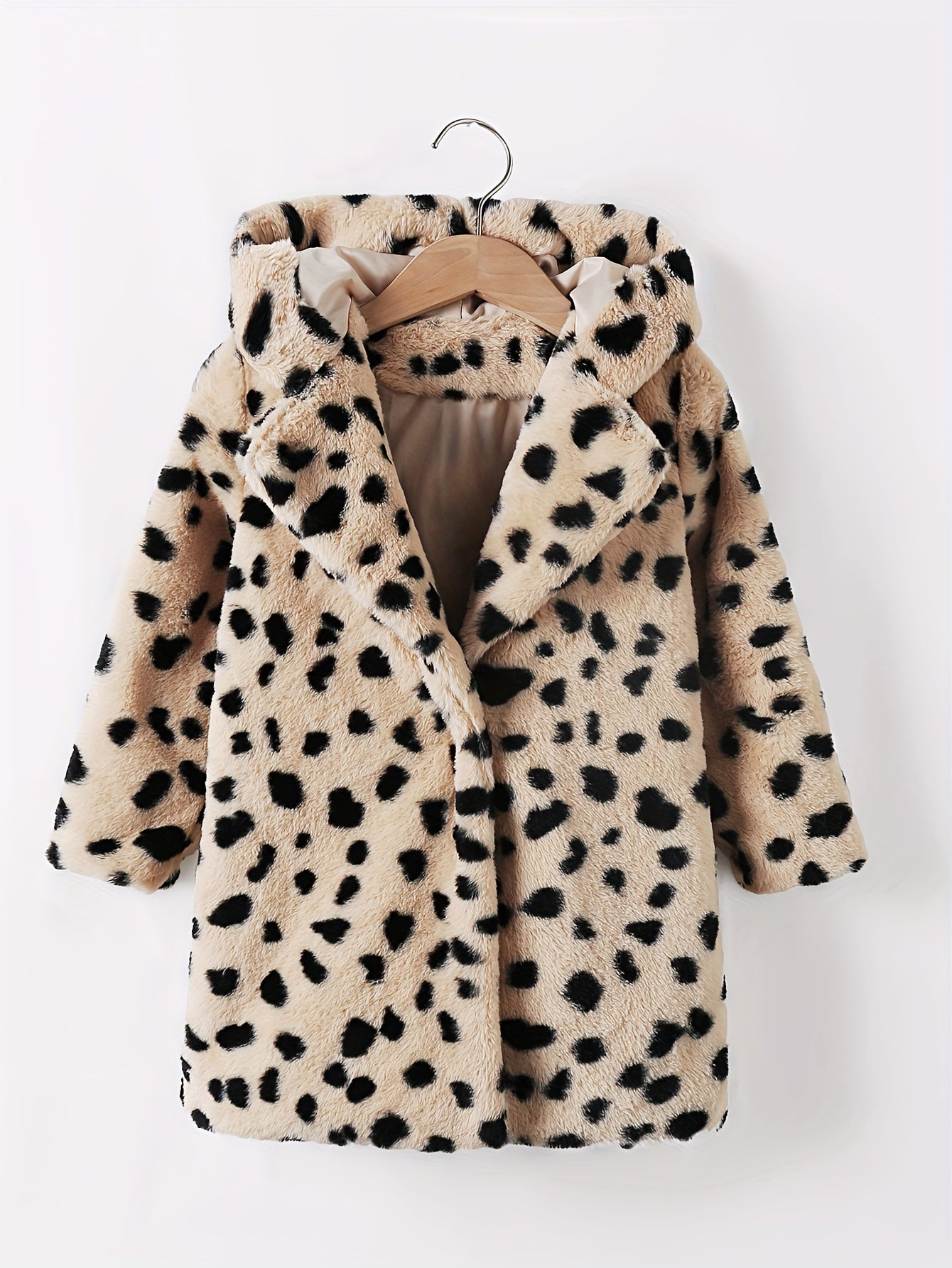 Chaqueta de felpa estampada animal print niña - Vestiria