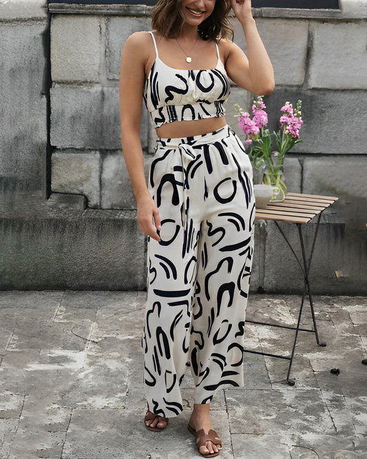 Conjunto deportivo estampado cómodo mujer - Vestiria