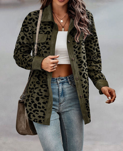 Abrigo Leopardo Mujer Estilo Glamour