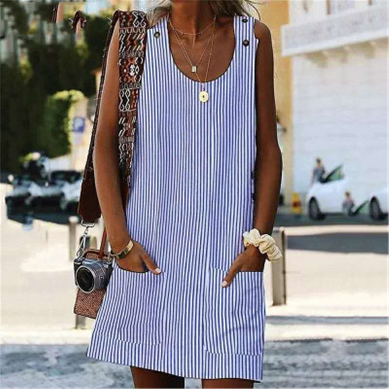 Vestido Mujer Rayas Verano Ligero