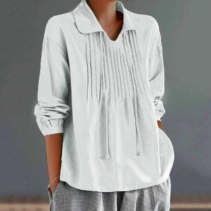 Blusa Plisada Mujer Elegante