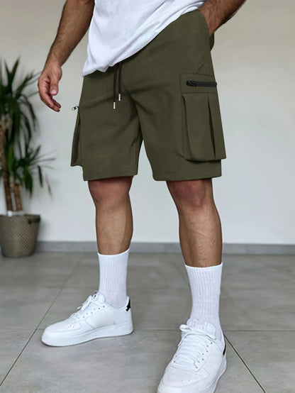 Pantalones cortos deportivos hombre con bolsillos prácticos - Vestiria