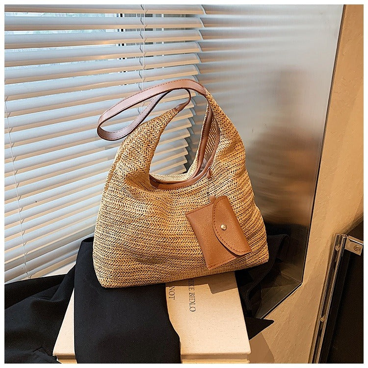 Bolso tejido mujer grande con monedero incluido - Vestiria