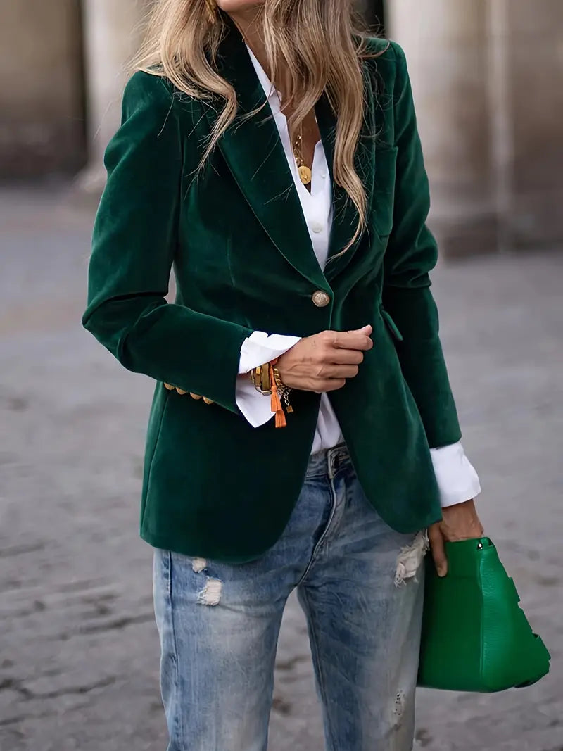 Chaquetón de terciopelo elegante mujer - Vestiria
