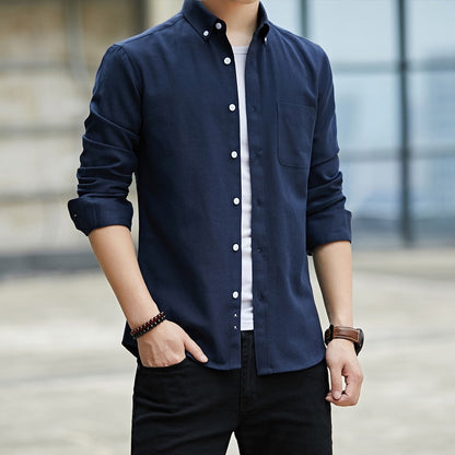 Camisa Hombre Algodón Clásica Corte Ajustado - Vestiria