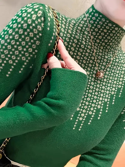 Jersey Cuello Alto Estiloso Mujer