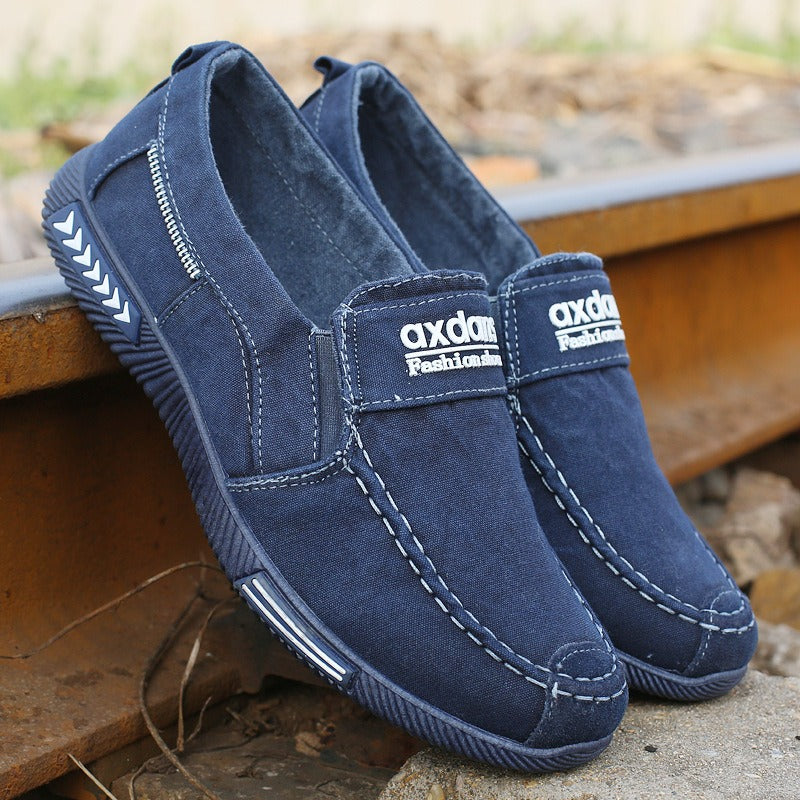 Zapatos Hombre Lona Respirable Diseño Casual