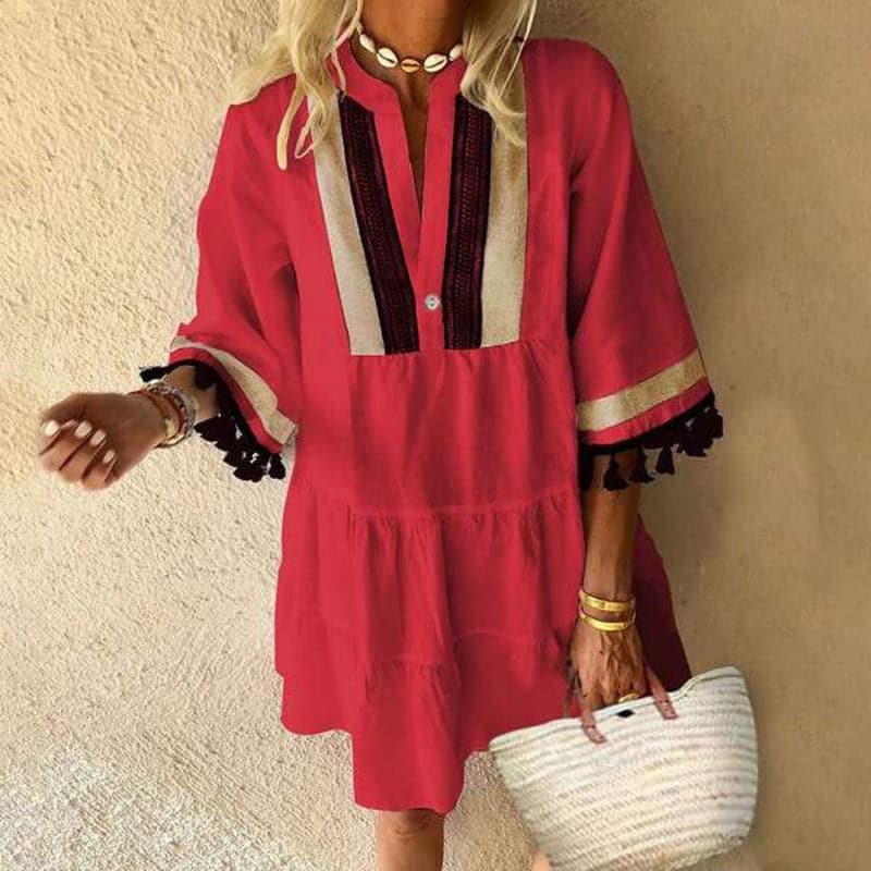 Vestido Boho Flores Estilo Libre