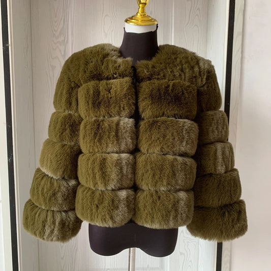 Abrigo de Piel Sintética Cálido y Elegante Mujer - Vestiria