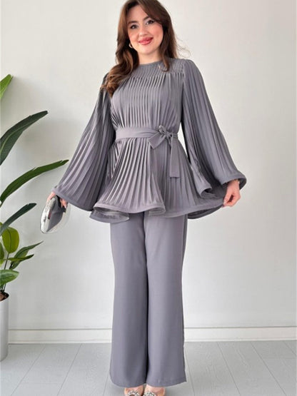 Conjunto de Verano Mujer Vestido Corto y Pantalón