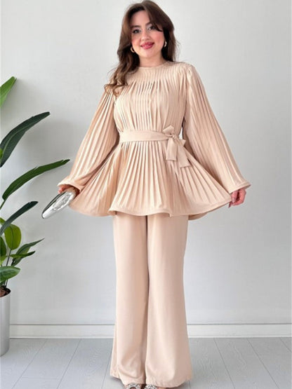 Conjunto de Verano Mujer Vestido Corto y Pantalón
