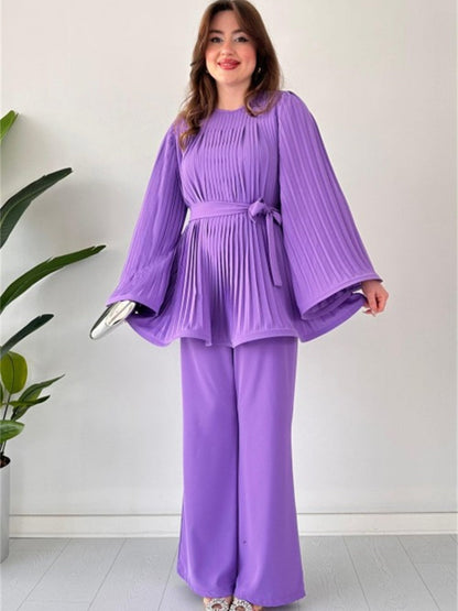 Conjunto de Verano Mujer Vestido Corto y Pantalón