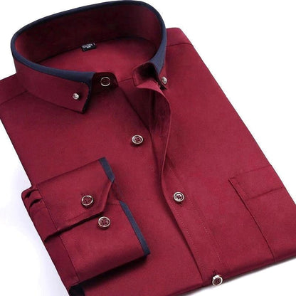 Camisas Hombre Elegantes Manga Larga