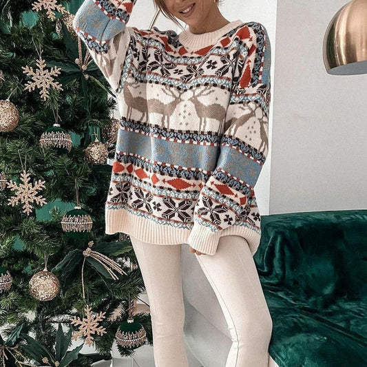 Sudadera Navideña Mujer Renos Divertida - Vestiria