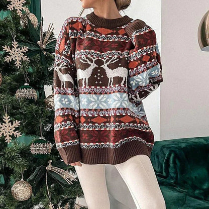 Sudadera Navideña Mujer Renos Divertida