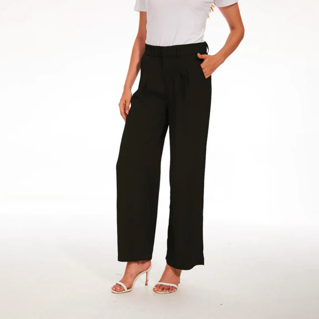 Pantalones Mujer Pierna Ancha Cintura Alta