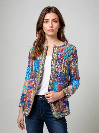 Chaquetilla Mujer Estampada Elegante - Vestiria