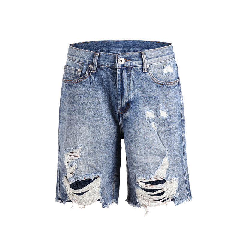 Pantalones cortos jeans hombre casual - Vestiria