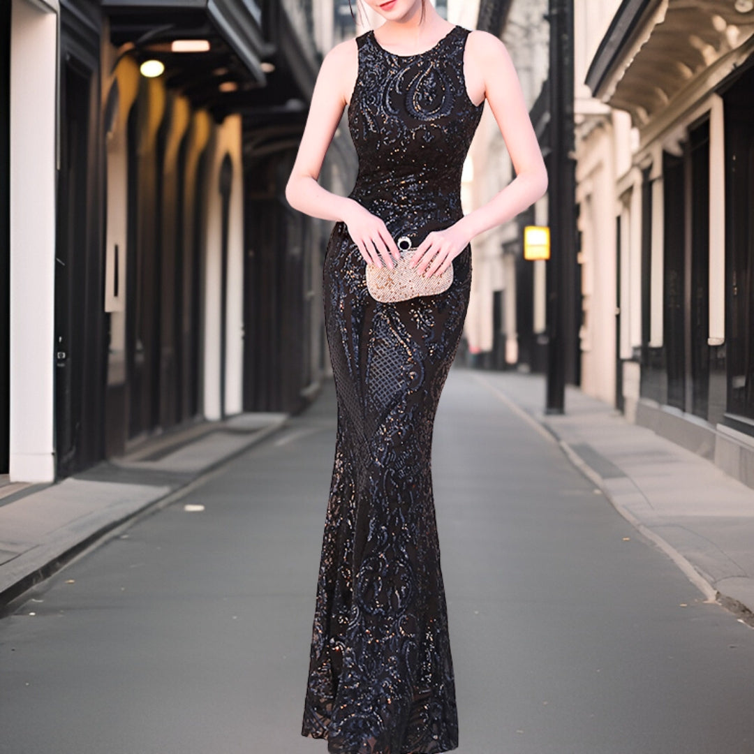 Vestido de Noche Glamuroso Brillo