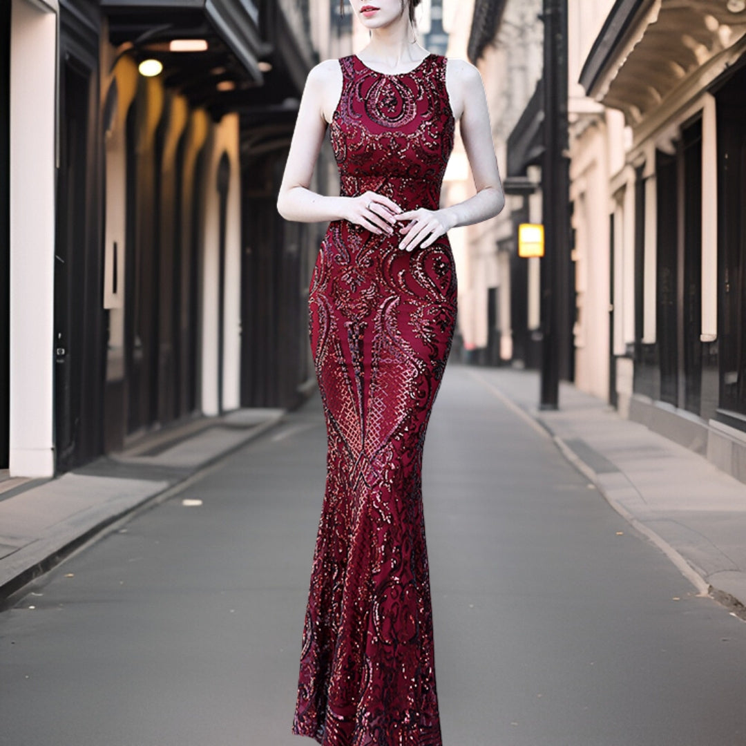 Vestido de Noche Glamuroso Brillo - Vestiria