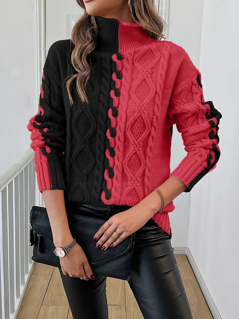 Sudadera Cuello Alto Punto Grueso Cálida